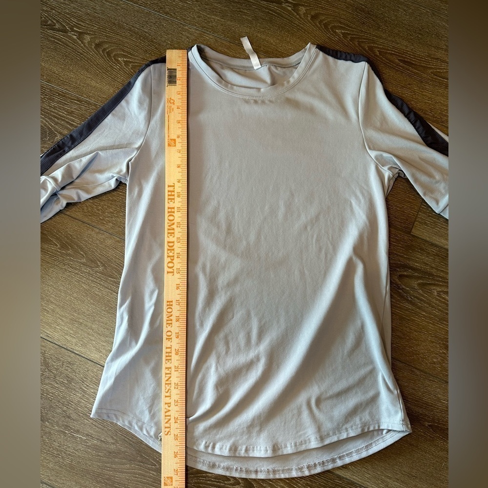 Fabletics Gray Long Sleeve Active Yoga Workout Top - image 6